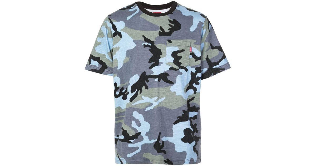 supreme camo pocket tee