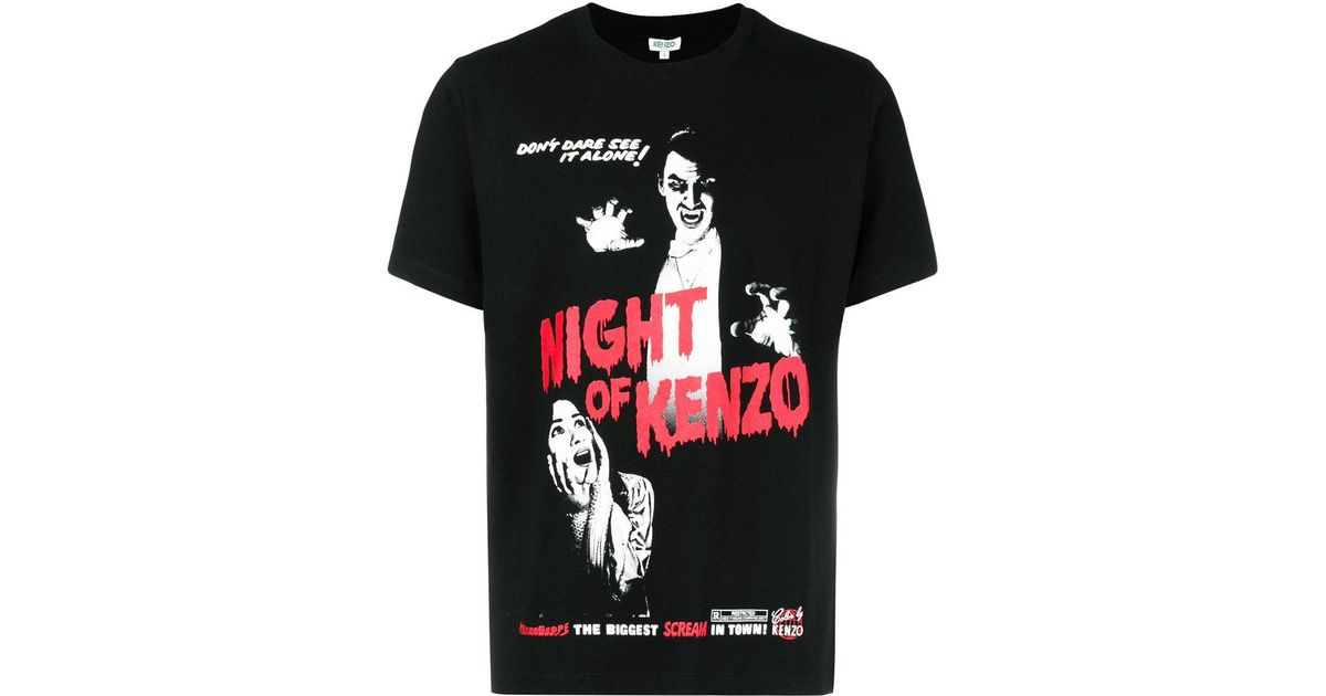 KENZO Cotton Night Of T-shirt in Black 