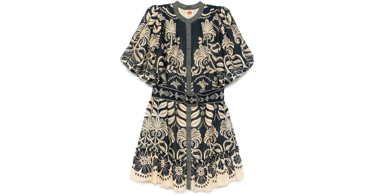 FARM Rio Ainika Tropical Splendor Mini Dress in Blue | Lyst