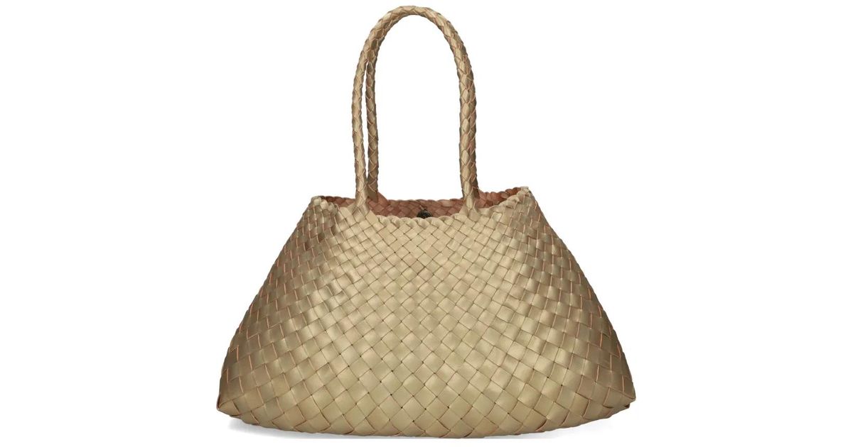Dragon Diffusion Woven Braided Leather Tote Bag in Natural | Lyst UK