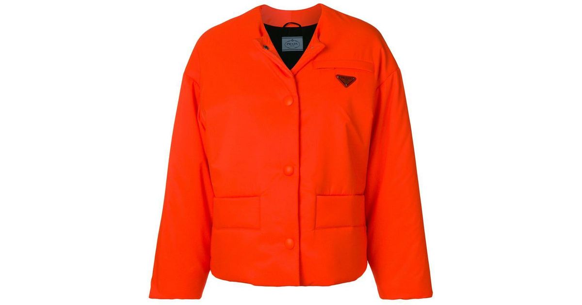 prada jacket orange