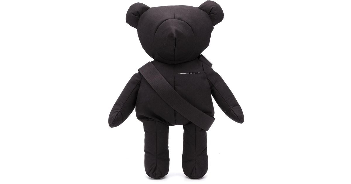 MM6 by Maison Martin Margiela Cotton Teddy Crossbody Bag in Black ...