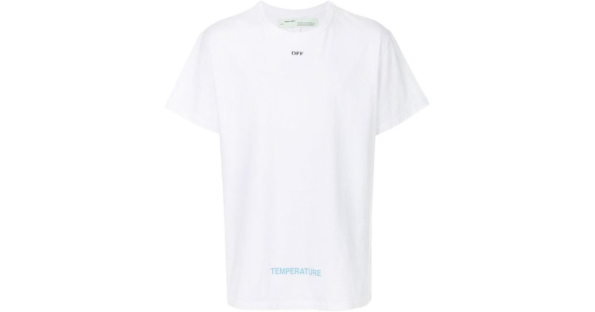 Off-White c/o Virgil Abloh Cotton Diag Temperature T-shirt in White for Men  - Lyst