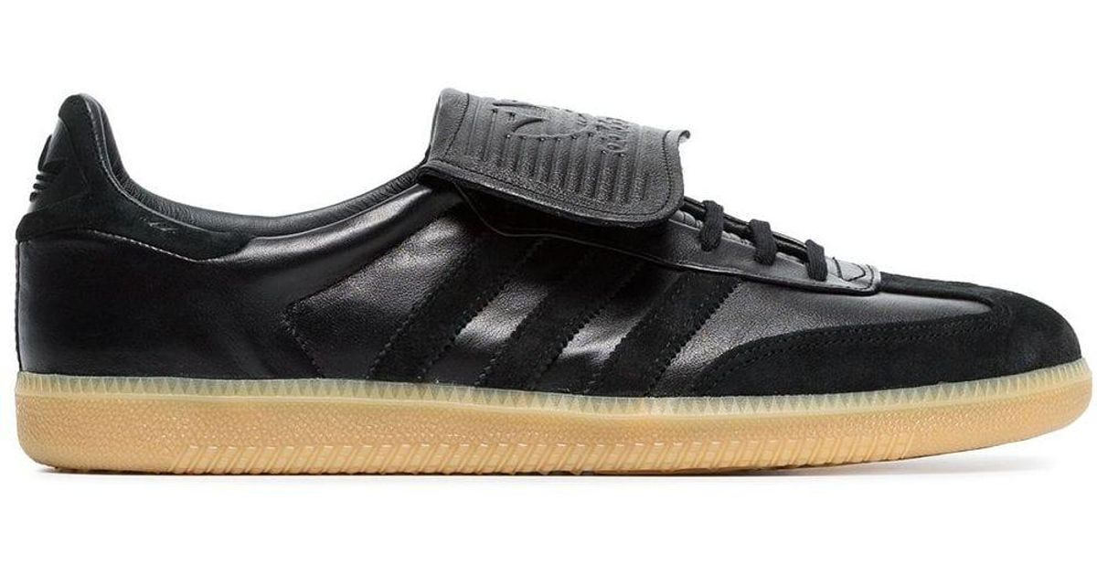 black leather sambas