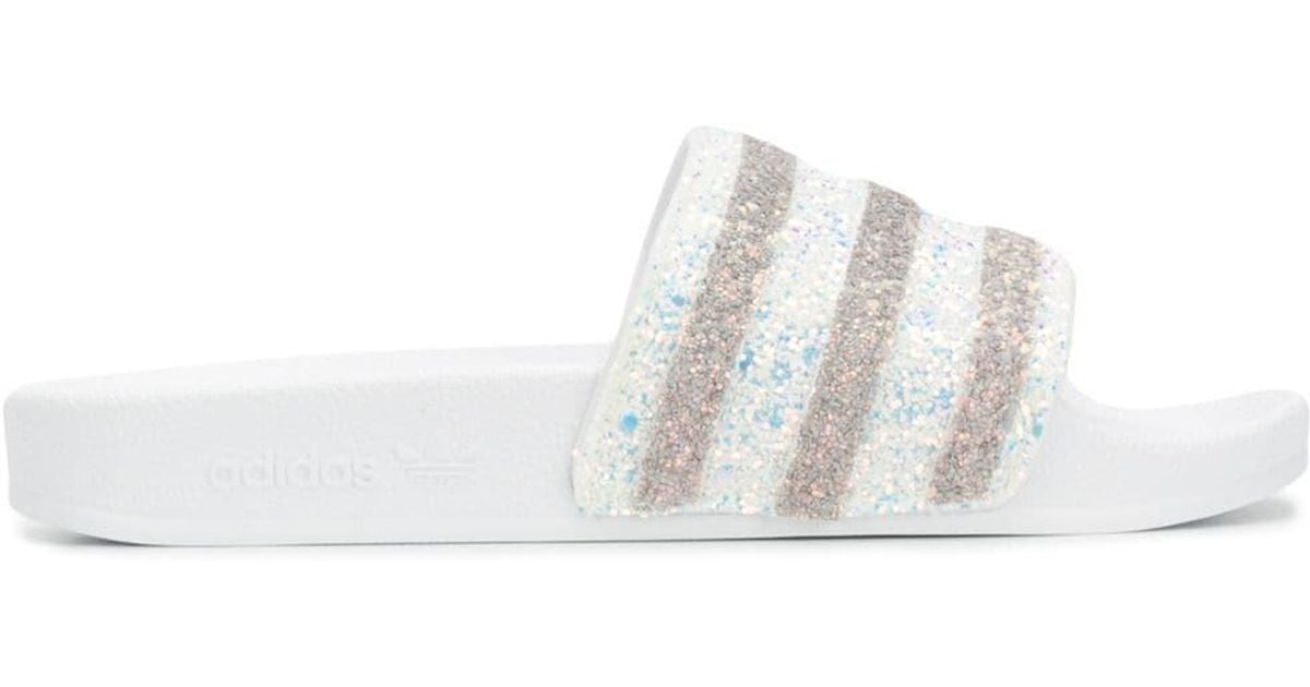 adidas glitter slides
