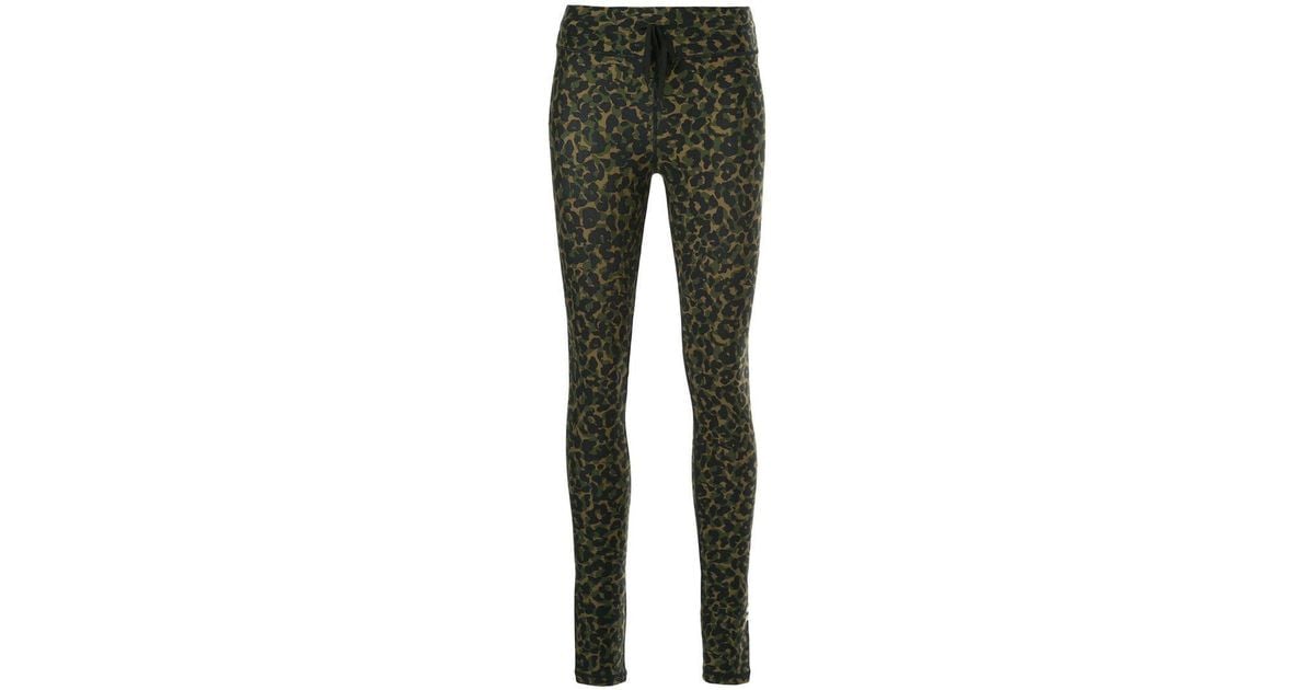 green leopard leggings