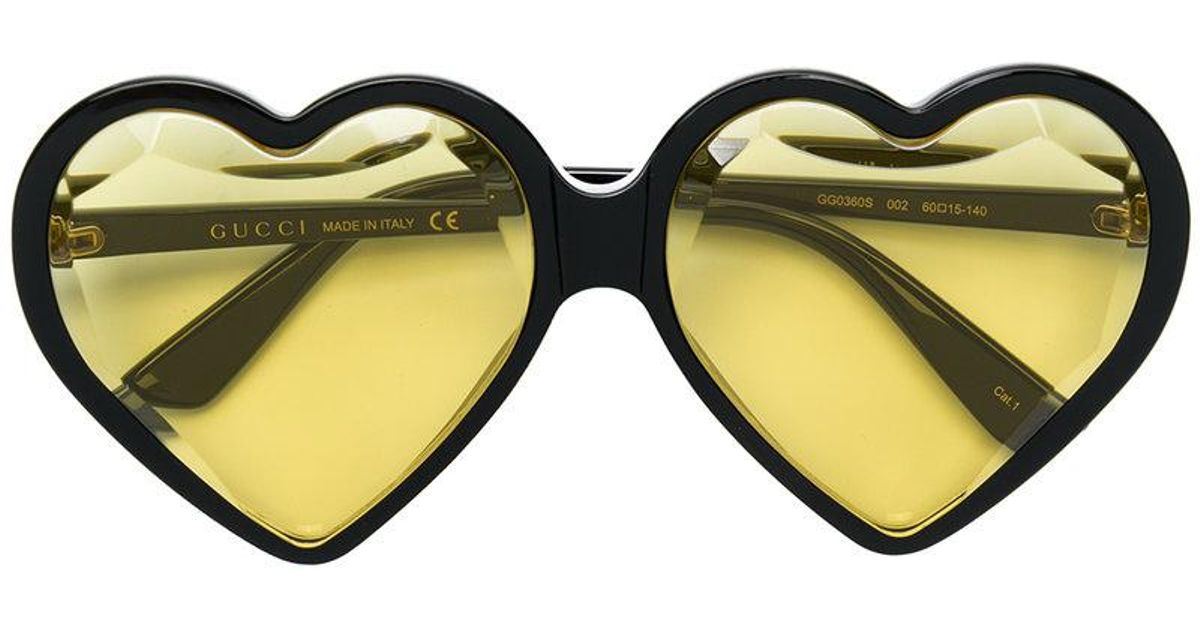 gucci black heart sunglasses