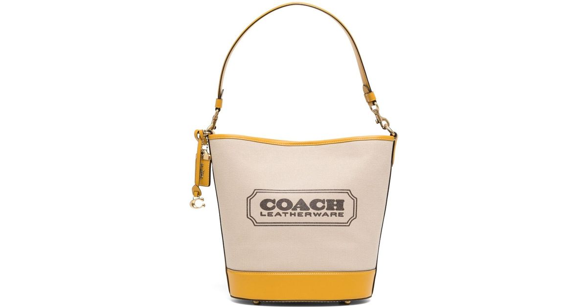 COACH Dakota Canvas Bucket Bag in Natural Lyst UK