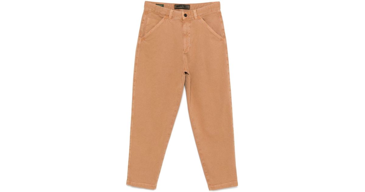 Incotex Tapered-Leg Chinos in Natural for Men | Lyst Incotex Natural Tapered-Leg Chinos for men