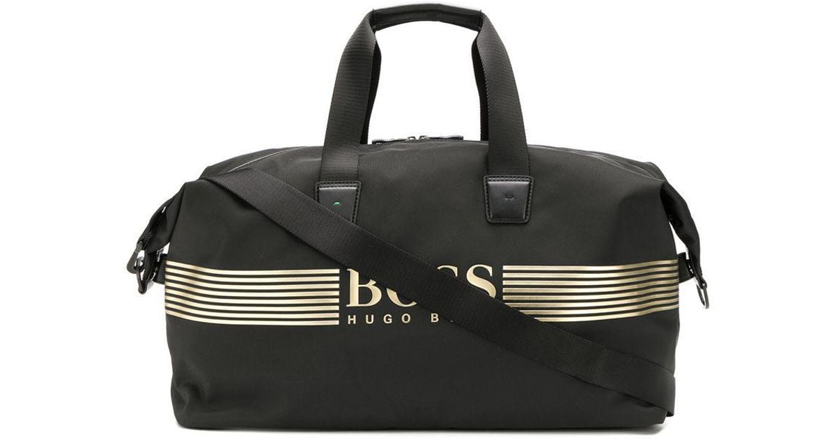 BOSS by HUGO BOSS Travel Bag In Material Blend With Leatherlook Logo