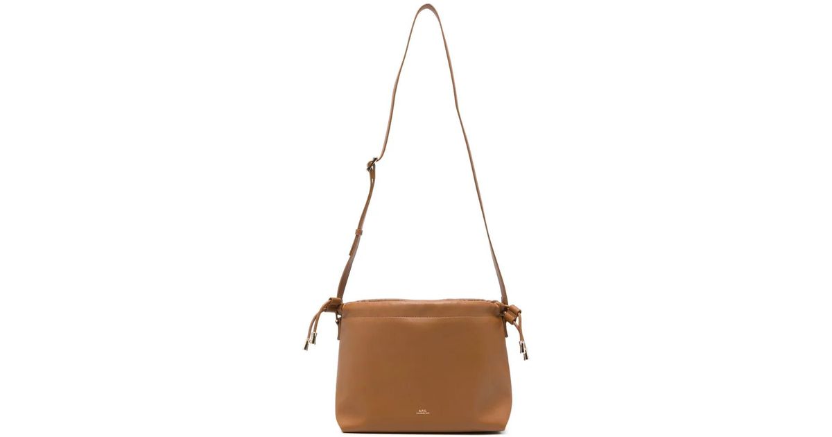 A.P.C. Ninon Drawstring Shoulder Bag in Natural | Lyst