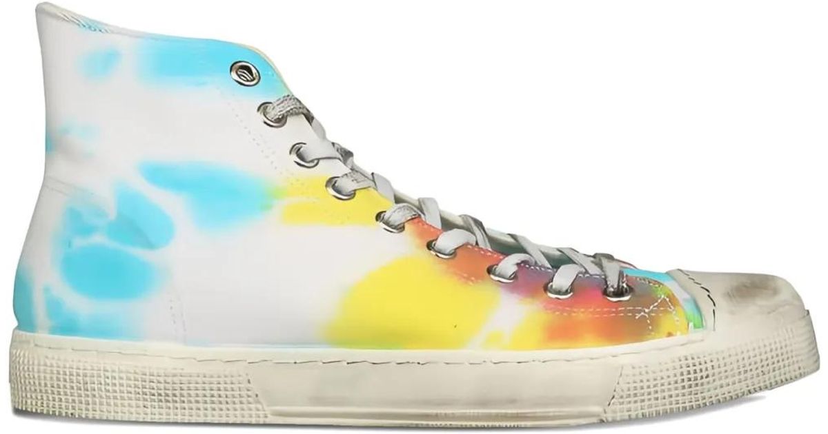 METAL GIENCHI X Jean Michel Tie-Dye High-Top Sneakers in Blue for 