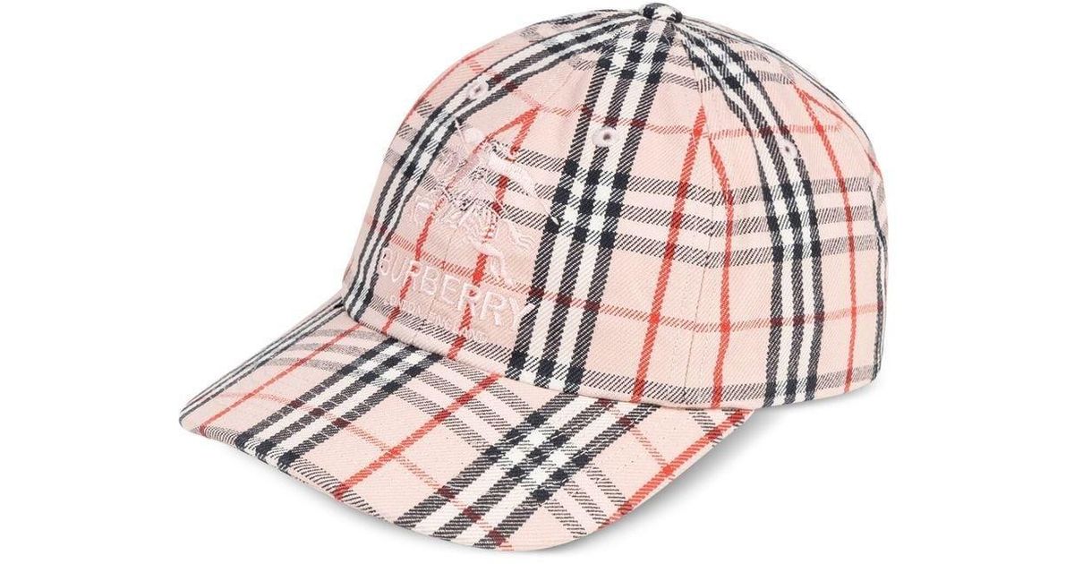Gorra con 6 paneles de x Burberry Supreme de Algodón de color Rosa Lyst
