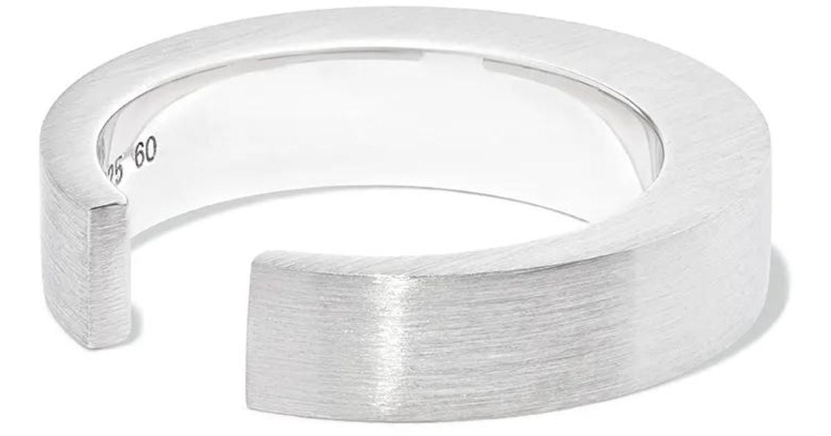 Tom Wood Open-Front Sterling Ring in White | Lyst