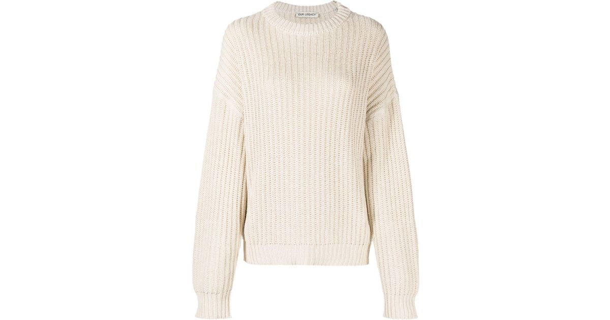 Our Legacy Sonar Intarsia-knit Jumper in Natural | Lyst UK