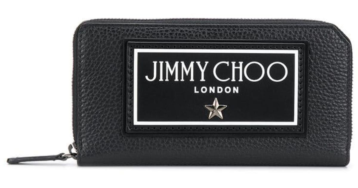 Jimmy Choo Logo Plaque Wallet in Black for Men - Lyst