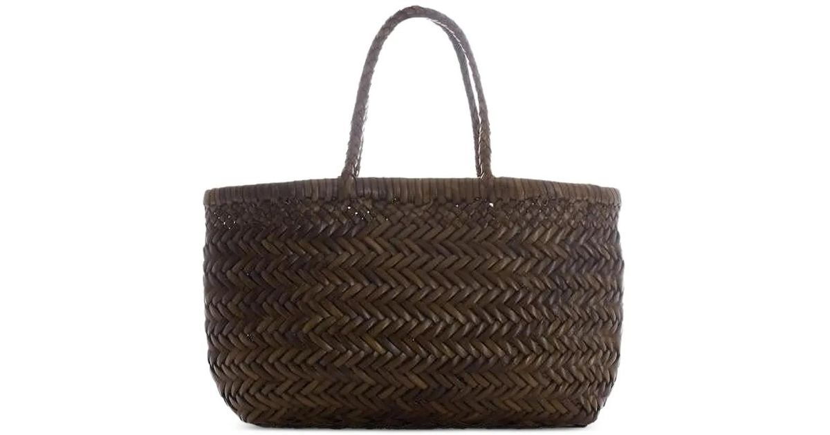 Dragon Diffusion Woven Pendant Tote Bag in Brown | Lyst