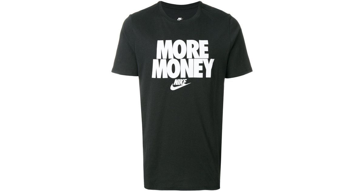 Netjes door elkaar haspelen Omleiding Nike More Money T-shirt in Black for Men | Lyst