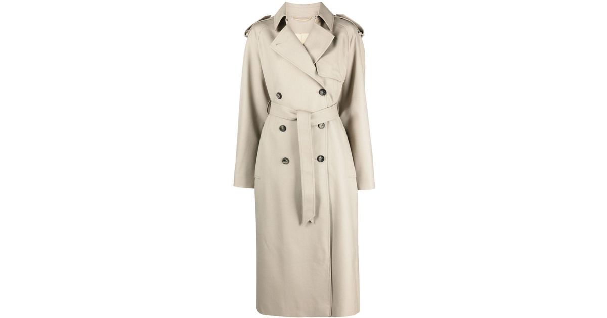 Isabel Marant Jepson Belted Trench Coat in Natural | Lyst