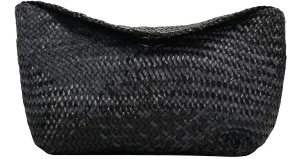 Dragon Diffusion Corsina Woven Leather Shoulder Bag in Black | Lyst UK