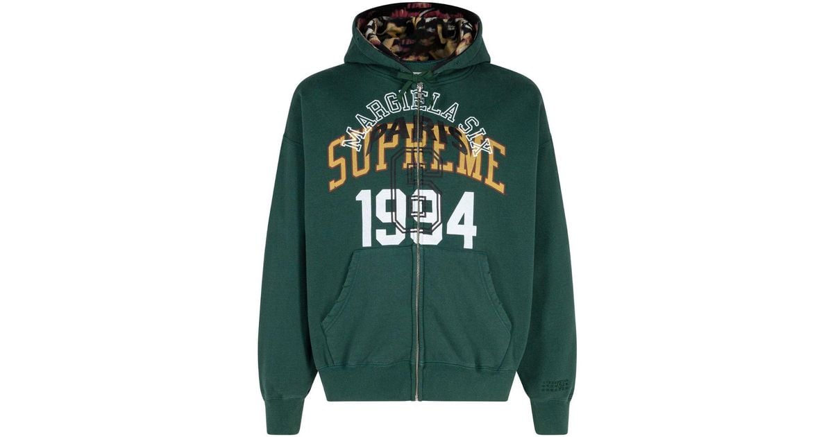 Supreme X Mm6 Maison Margiela Zip-up Hoodie in Green | Lyst Supreme X Mm6 Maison Margiela Zip-up Hoodie in Green | Lyst