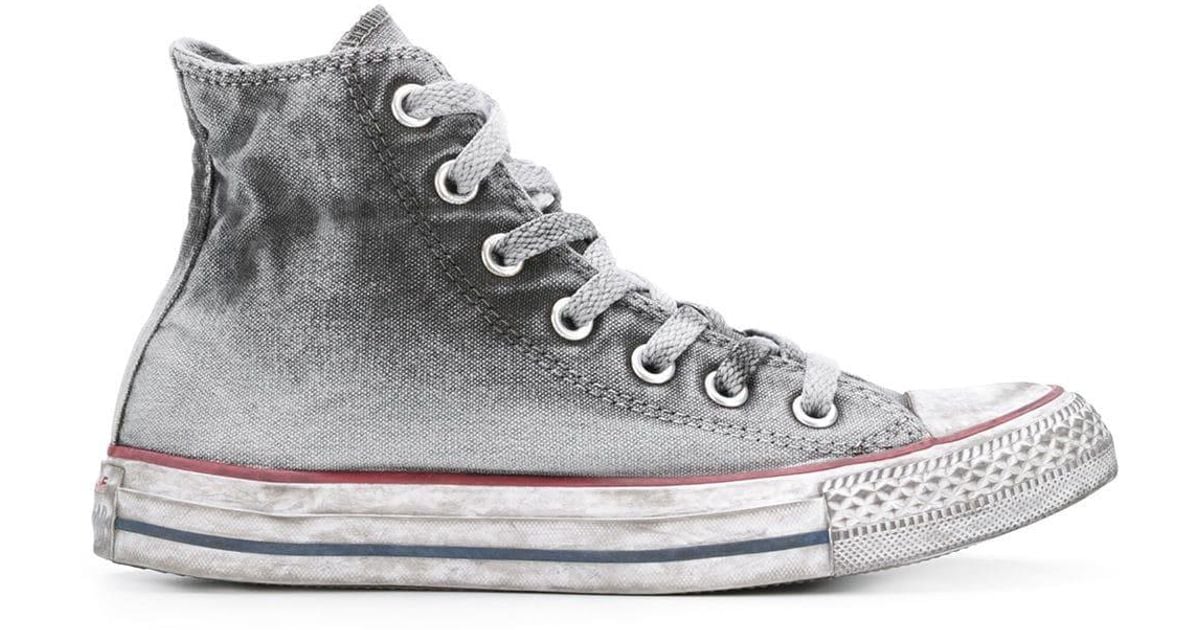 Kig forbi gift Marty Fielding Converse Chuck Taylor All Star Basic Wash Hi-top Sneakers in Gray | Lyst