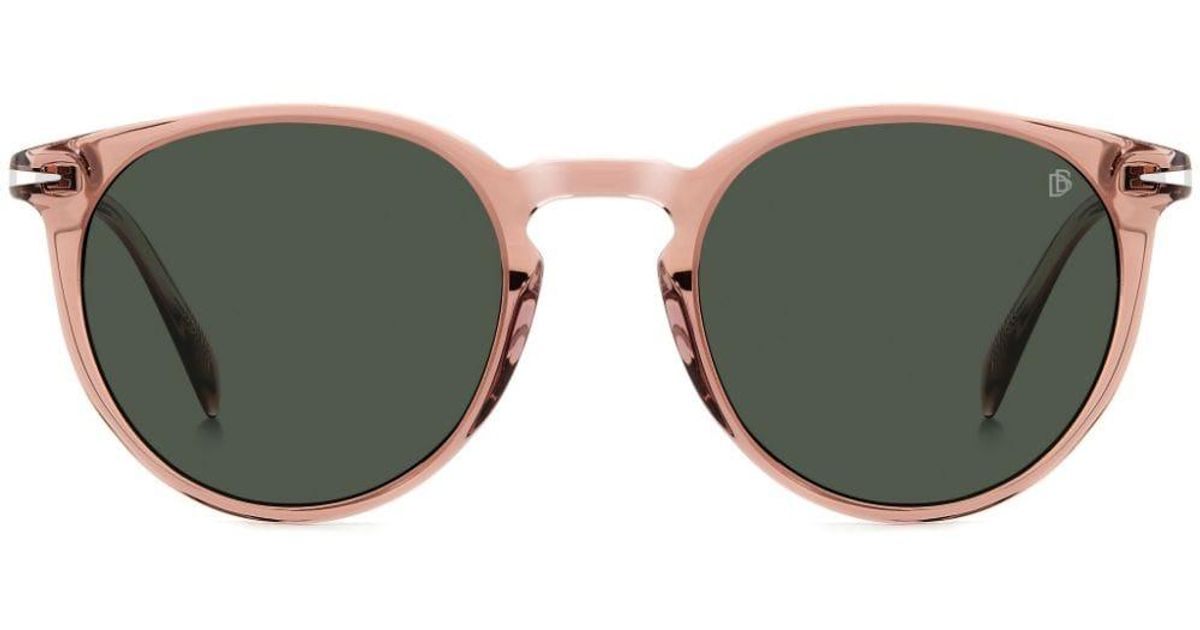 David Beckham RoundFrame Sunglasses in Green for Men Lyst UK