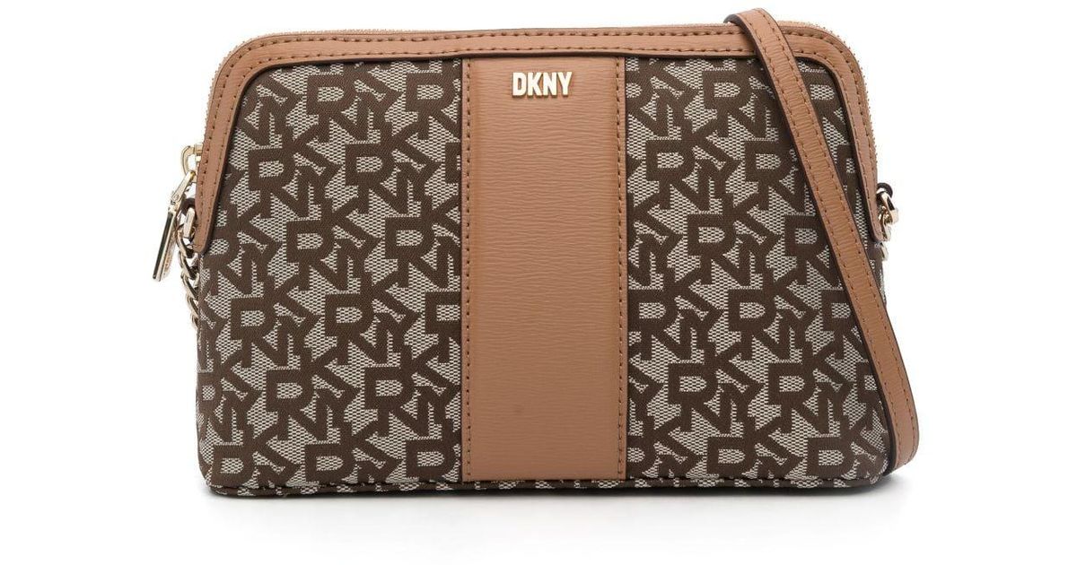 DKNY Bryant Logo Crossbody Bag in Brown Lyst
