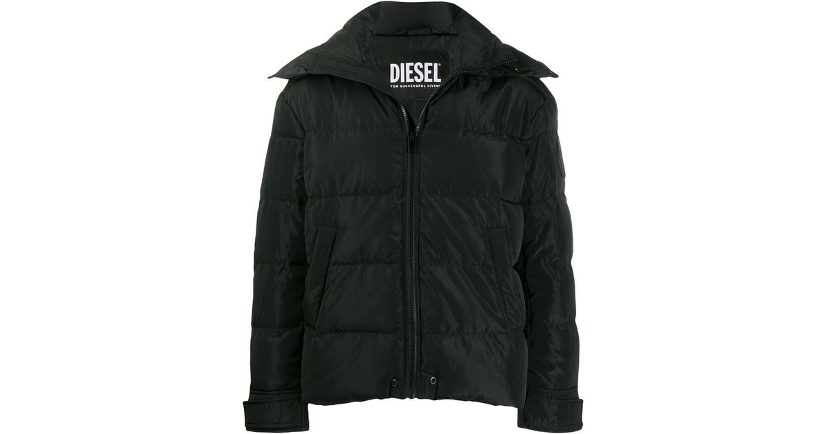 DIESEL Only The Brave Padded Coat in Black for Men | Lyst