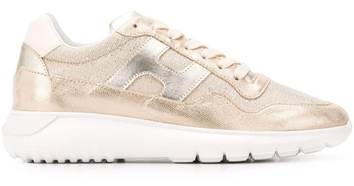 Hogan Leather H371 Interactive Sneakers in Gold (Metallic) - Save 48% - Lyst