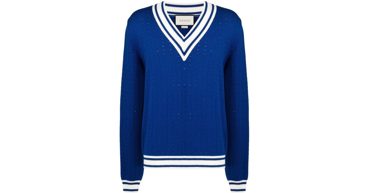 Gucci Wool Cricket Jumper in Blue for 