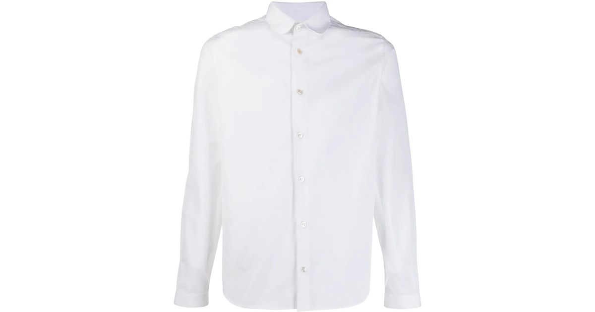 Saint Laurent Peter Pan Collar Shirt in White for Men Lyst