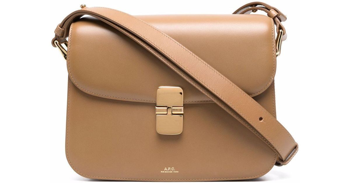 A.P.C. Grace Mini Shoulder Bag in Brown Lyst
