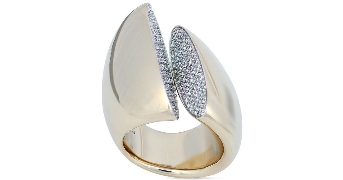 Vhernier 18kt White Gold Eclisse Diamond Ring | Lyst