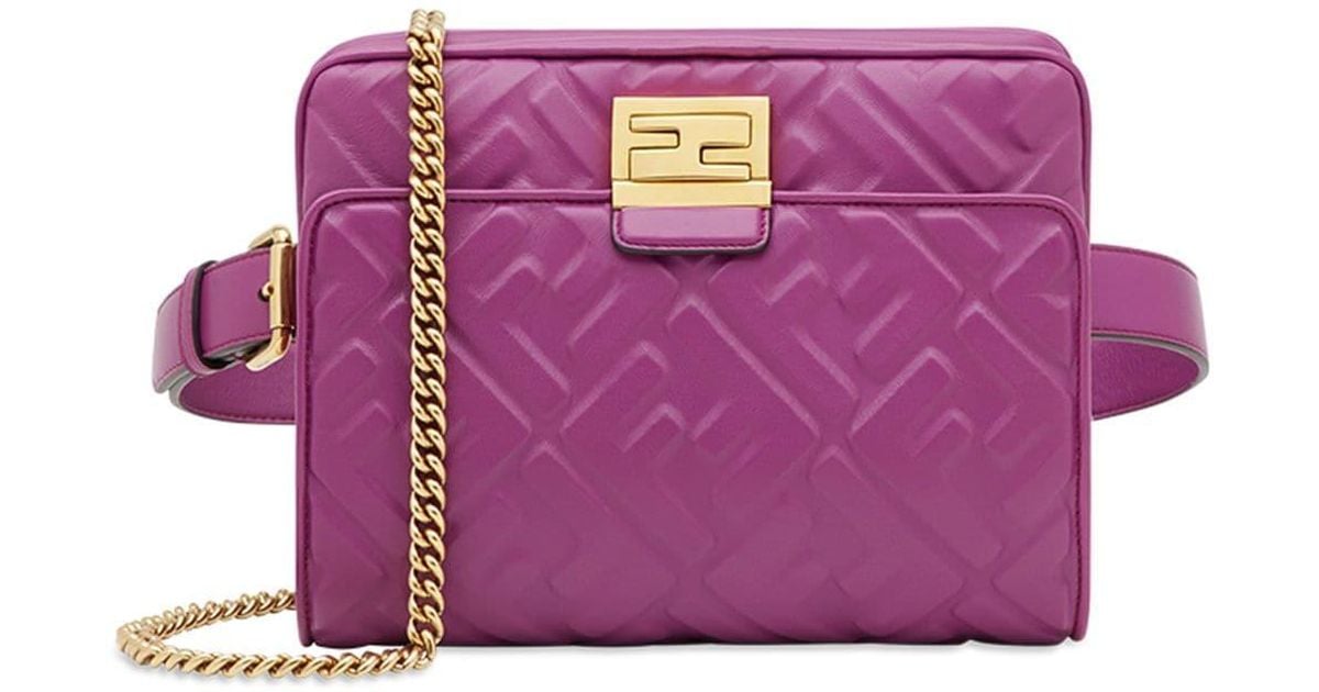 Fendi Upside Down Belt Bag in Purple | Lyst