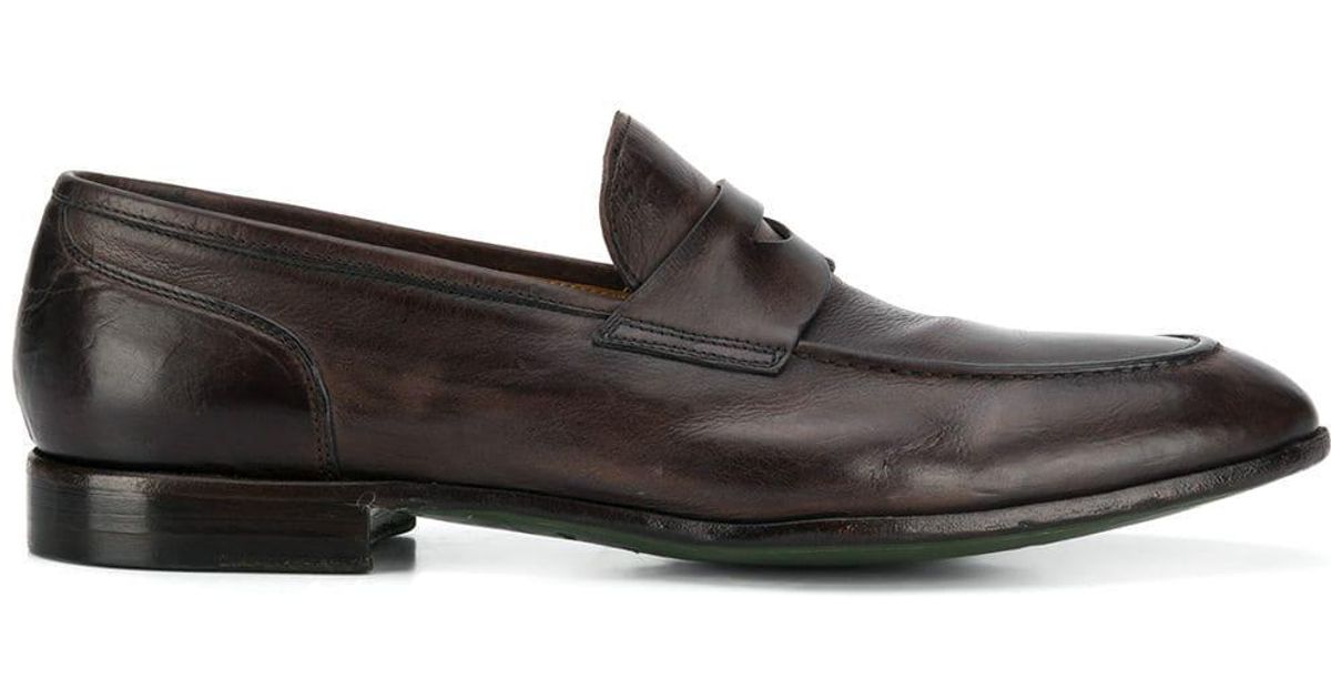 Green George Leather Classic Loafers in Brown for Men - Lyst