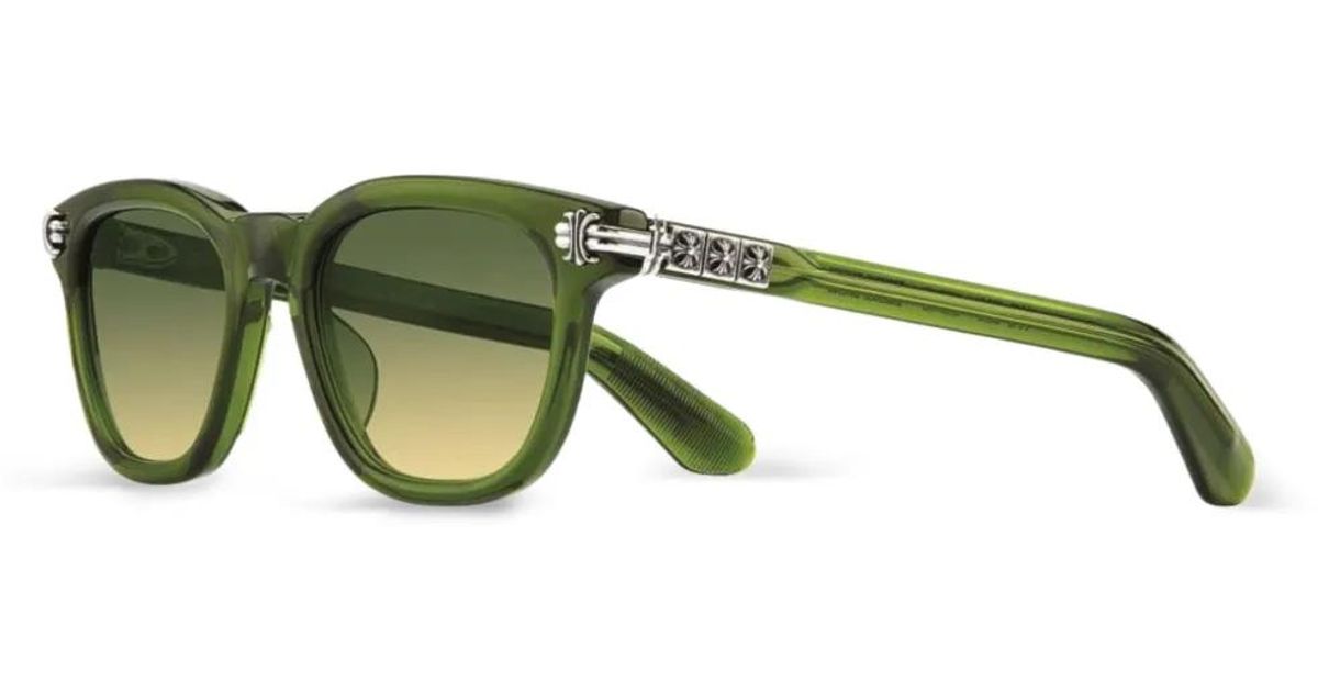 Chrome Hearts Smoke Show Sunglasses in Green/Silver Chrome Hearts “Smoke Show” Green Sunglasses (NEW) RARE main image 2