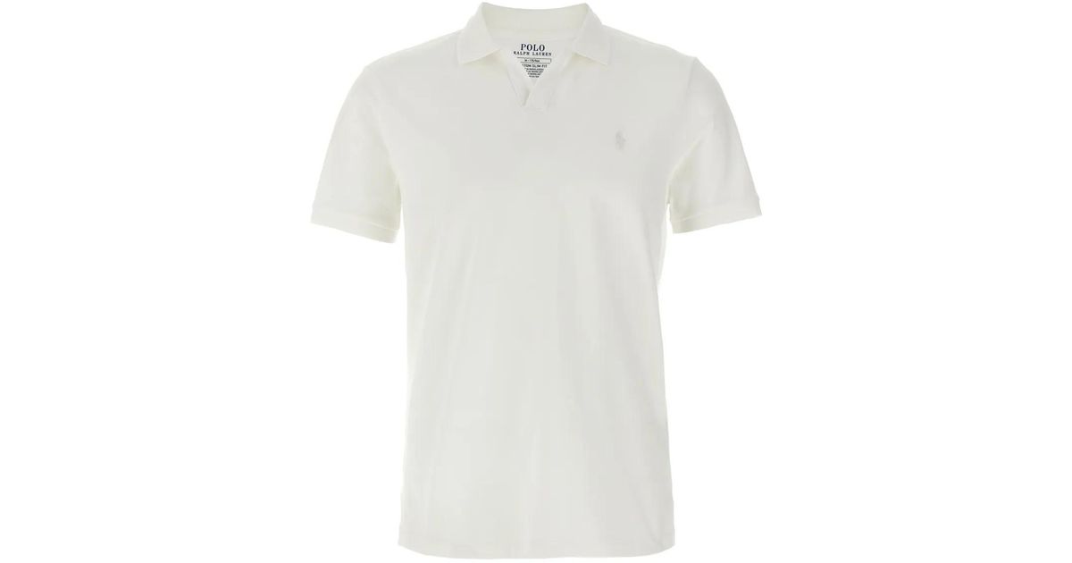 Polo Ralph Lauren Polo Pony-Embroidered Polo Shirt in White for Men | Lyst