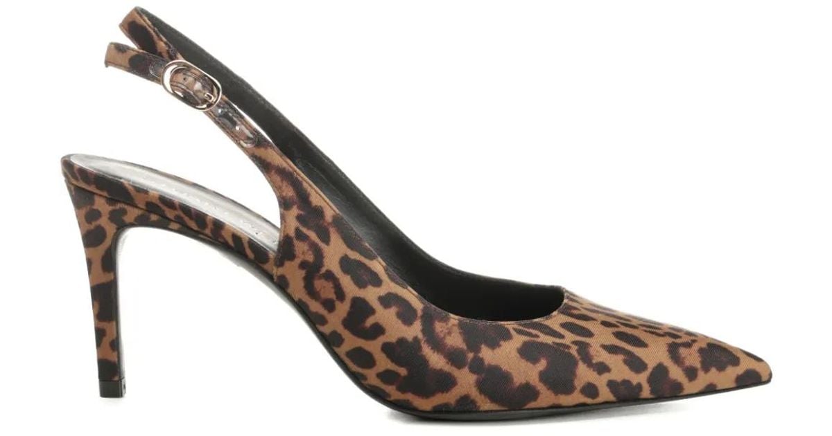 Stuart Weitzman 75Mm Stuart Power Slingback Pumps in Brown | Lyst