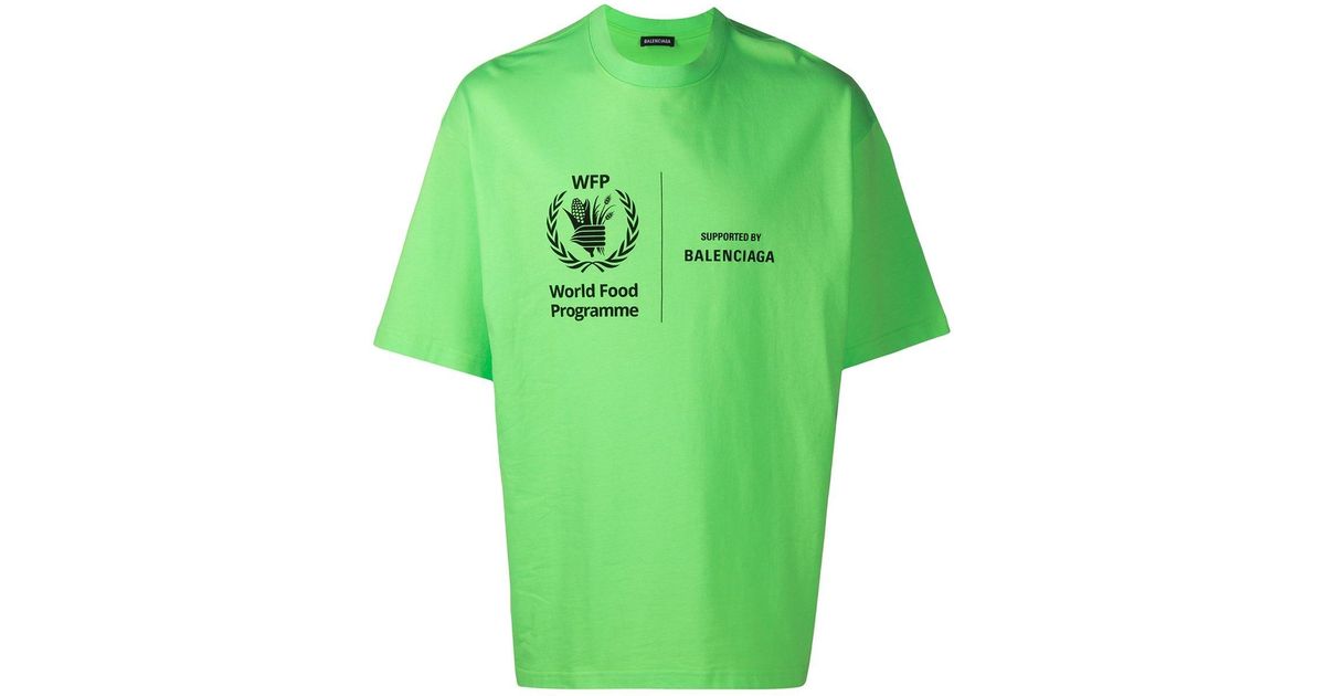 Camiseta World Food Programme Balenciaga de hombre de color Verde | Lyst