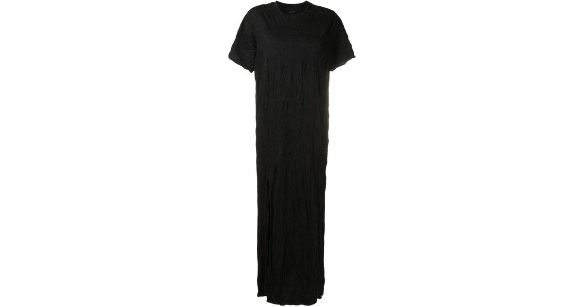 Osklen Crinkled-finish Maxi Dress in Black | Lyst UK