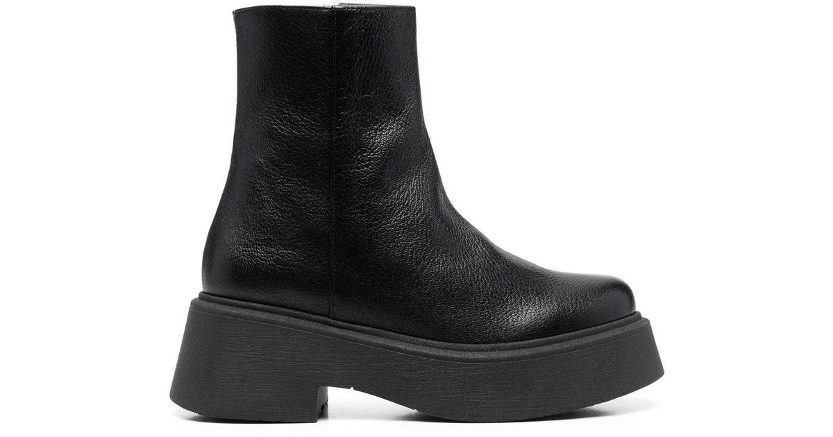 Patrizia Pepe Platform Leather 60mm Boots in Black | Lyst