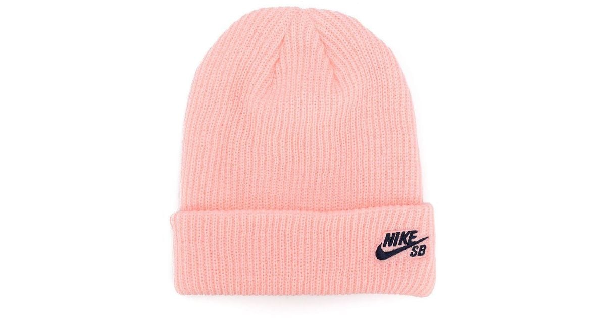 Nike Sb Fisherman Beanie Hat in Pink | Lyst