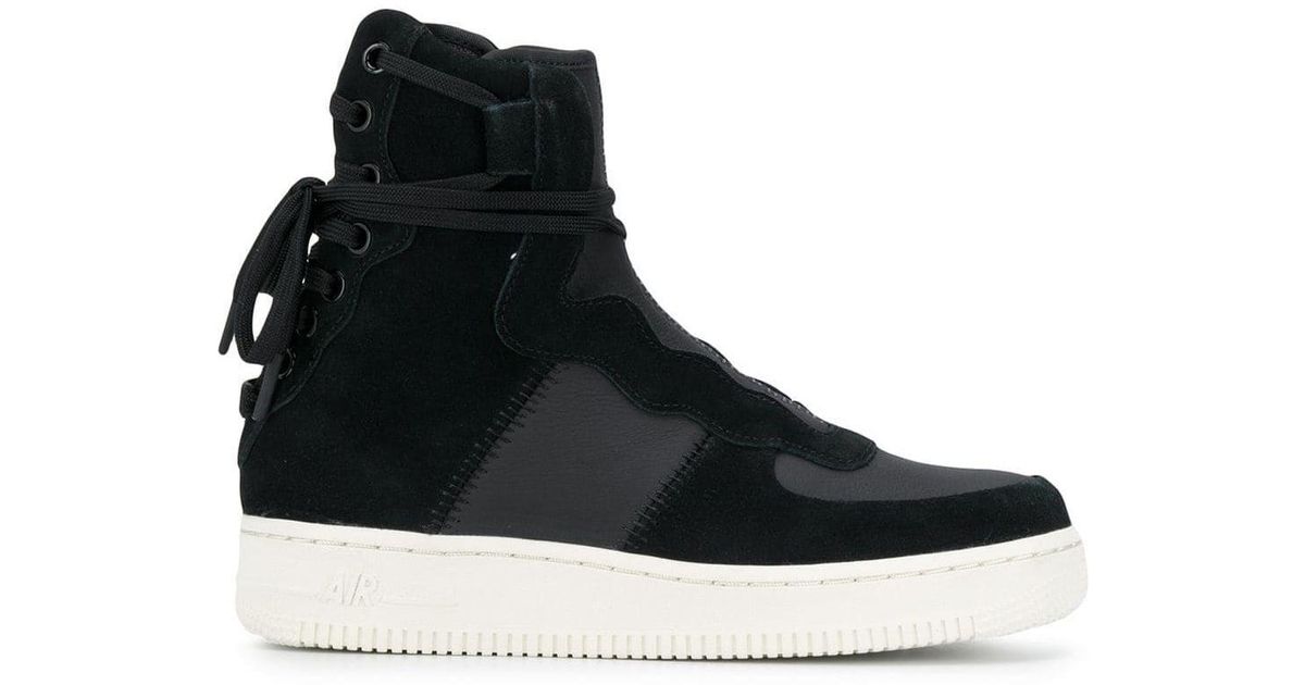 Nike Leather Air Force 1 Rebel Xx Premium High Top Sneaker in Black | Lyst