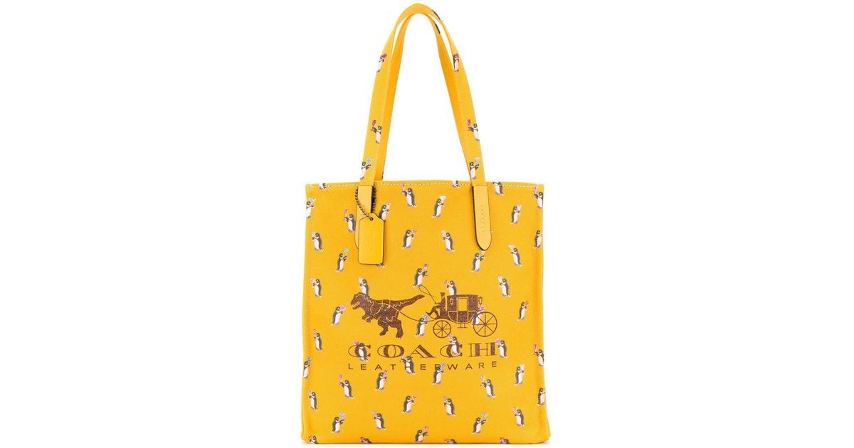 coach yellow tote