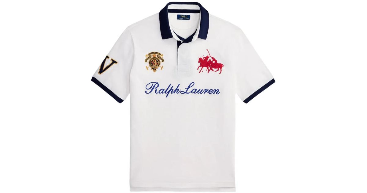 Polo Ralph Lauren Knit Embroidered Polo 003 in White for Men | Lyst