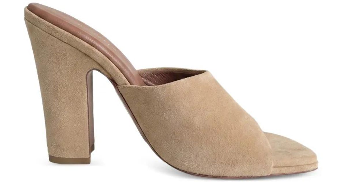 Comp Toe Mule Paris Texas Square-Toe Mules in Natural | Lyst
