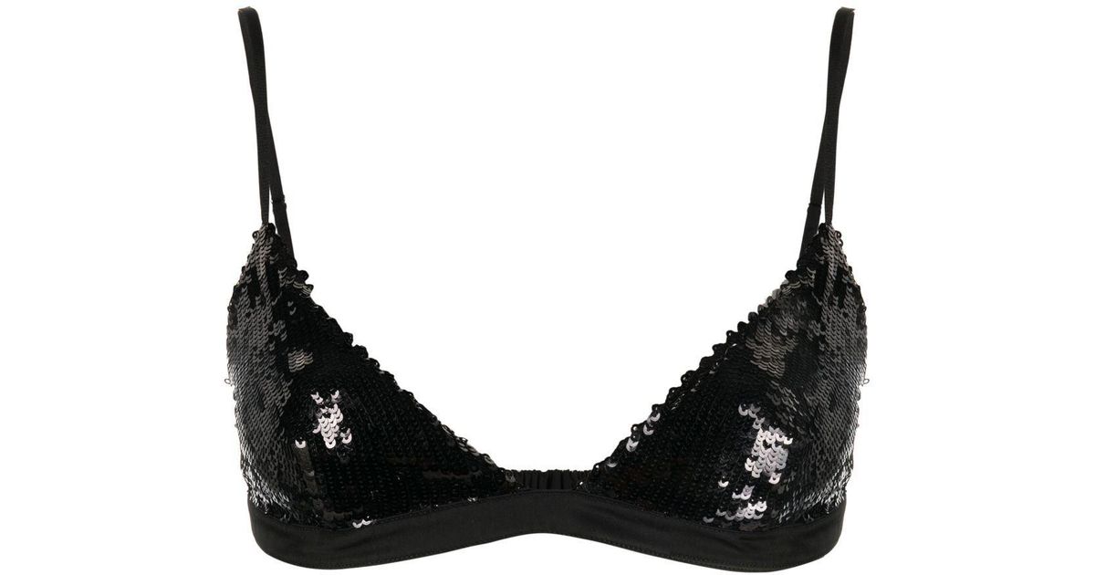 Khaite Sequin-embellished Bra Top in Black | Lyst