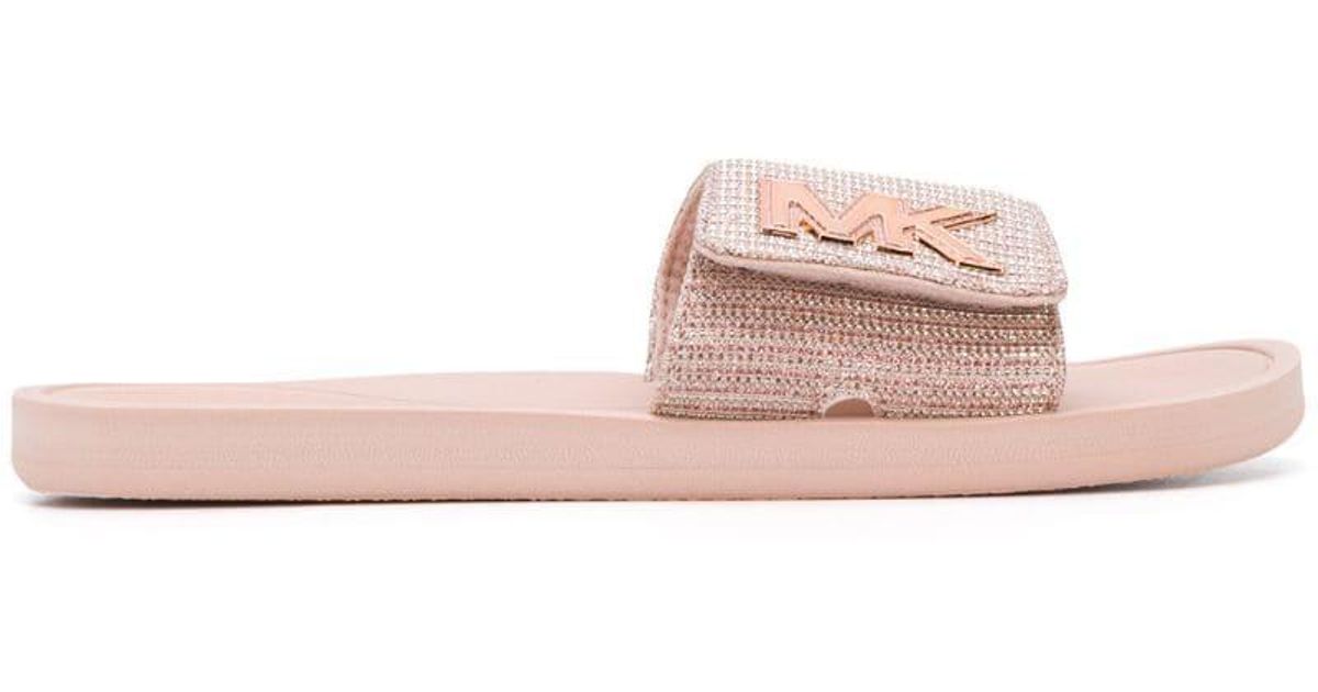 michael kors diamante sliders