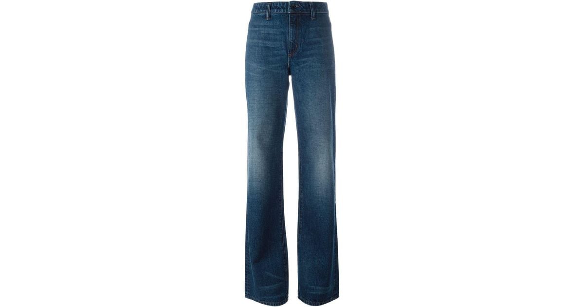 Helmut Lang Bootcut Pocketless Jeans In Blue | Lyst Helmut Lang Bootcut Pocketless Jeans In Blue | Lyst